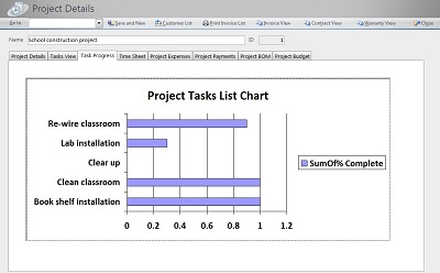 Construction Project Management Database Software Screen Shots
